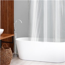 Штора для ванной комнаты SAVANNA «Лёд», с люверсами, 180×180 см, PEVA, прозрачная