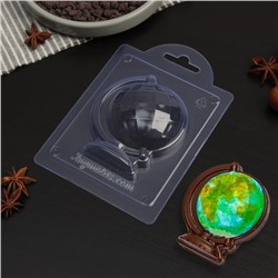 Форма для шоколада и конфет «Глобус» V2, 8,8×7,5×2,5 см, цвет прозрачный