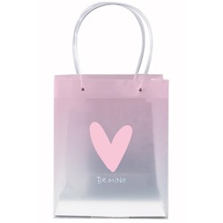 Пакет подарочный «Transparent love», pink-white (22*21.5*10)