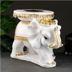 Фигура - подставка "Слон Звезда" бело-золотой, 45×28×33см