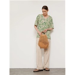 Блузка с коротким рукавом  цвет: Мультиколор B2847/achira | купить в интернет-магазине женской одежды EMKA