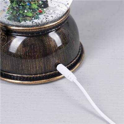 Светодиодная фигура «Фонарь с Дедом Морозом» 13 × 19 × 11 см, пластик, батарейки ААх3 (не в комплекте), USB, свечение тёплое белое