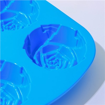 Форма для выпечки Доляна «Роза», 26×17,5 см, 6 ячеек, цвет МИКС