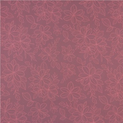 Плёнка глянцевая прозрачная «Цветы», розовая, 0.6 x 10 м