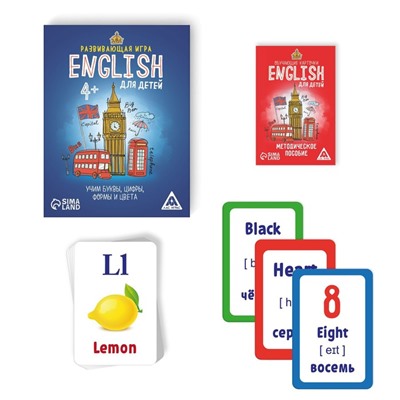 Настольная игра «English для детей», 70 карт