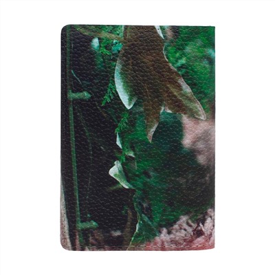 Обложка на паспорт с принтом Eshemoda “Лесной ёж”, натуральная кожа