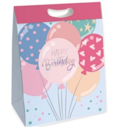 Пакет подарочный «Happy your day», pink (12*20*6)