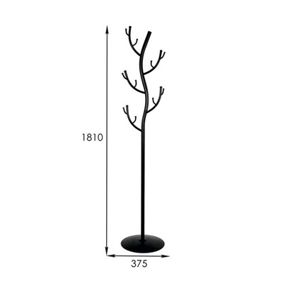 Вешалка напольная ЗМИ «Дерево», 38×38×181 см, цвет чёрный
