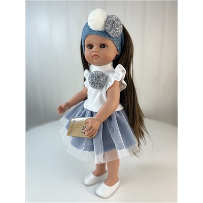 Кукла Нэни темноволосая, с повязкой, 42 см, арт. 42020