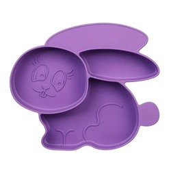 Тарелка силиконовая "Bunny",  purple