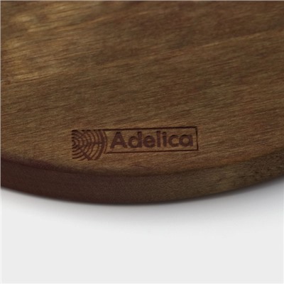 Блюдо для подачи Adelica, d=25×1,8 см, пропитано маслом, массив берёзы