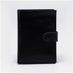 Обложка для автодокументов и паспорта, отдел для купюр, карманы для карт, цвет чёрный