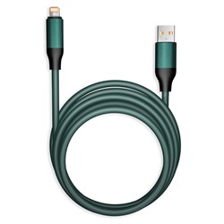 Цена за 3 шт. Кабель Smartbuy Bold, USB - Lightning, для Apple, экстрапрочный, 3A output, оплетка TPE, 1м, мятный