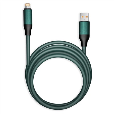 Цена за 3 шт. Кабель Smartbuy Bold, USB - Lightning, для Apple, экстрапрочный, 3A output, оплетка TPE, 1м, мятный