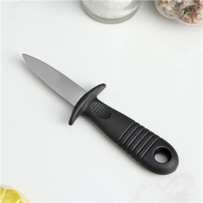Нож для устриц Доляна, 14×4,4 см, длина лезвия 5,7см, цвет чёрный