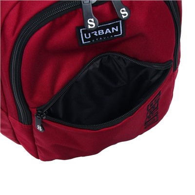 Рюкзак молодёжный Stavia URBAN, 47 х 32 х 17 см, эргономичная спинка, бордо