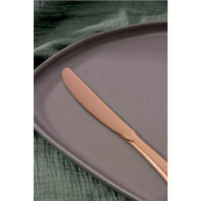 Нож столовый из нержавеющей стали Magistro «Эми», 22,5×2 см, на подвесе, цвет бронзовый
