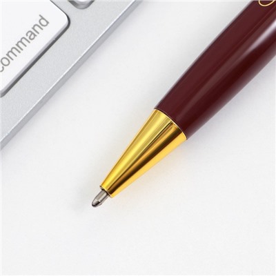 Ручка в подарочном футляре «С Днём Учителя», металл, синяя паста, пишущий узел 1.0 мм