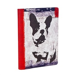 Обложка на паспорт с принтом Eshemoda “Собака в стиле Гранж”, натуральная кожа
