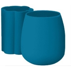 Набор силиконовых стаканов "Comb", blue
