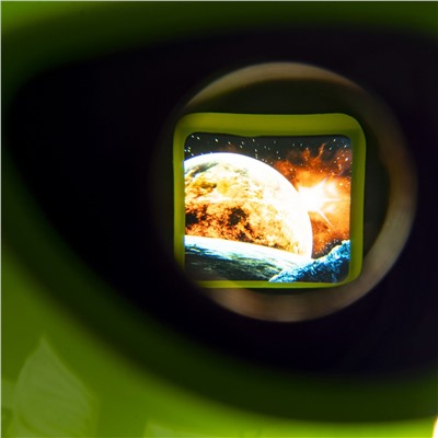 Bondibon 3D-очки "Космос и Динозавры", зеленые, 2 диска со слайдами