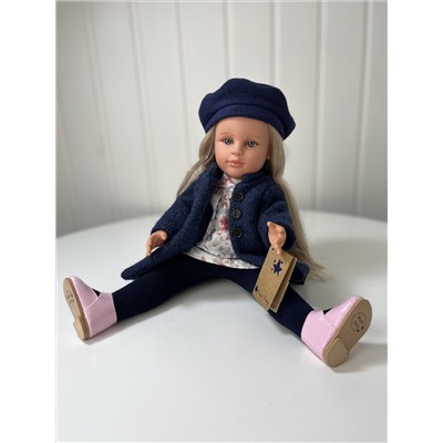 Кукла Нина, блондинка, в пальто и берете, 42 см , арт. 42105А