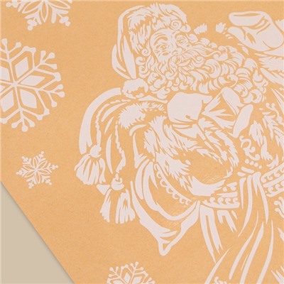 Наклейки для окон «Дедушка Мороз», многоразовая, 33 × 50 см