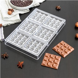 Форма для шоколада и конфет KONFINETTA «Поп-ит», 6 ячеек, 27,5×17,5×2,5 см, ячейка 7×7 см