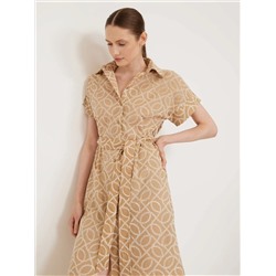 Платье рубашечного кроя  цвет: Бежевый PL1162/bolivia | купить в интернет-магазине женской одежды EMKA