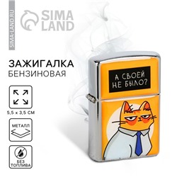 Зажигалка бензиновая «А своей не было?», 5,5 х 3,5 см.