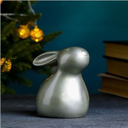 Фигура "Кролик" серебристо бежевый, 9x13x13см