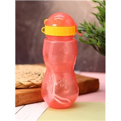 Бутылка "Fruit" с трубочкой, pink (400 ml)
