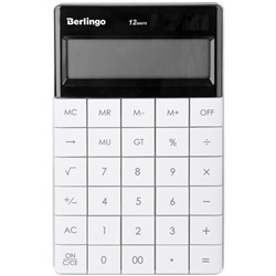 Калькулятор настольный Berlingo "Power TX", 12 разр., двойное питание, 165*105*13мм, белый