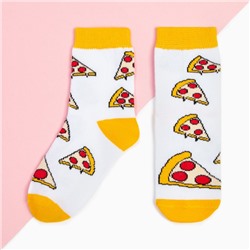 Носки детские KAFTAN «Пицца», размер 16-18 см, цвет белый