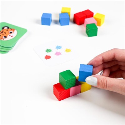 Настольная игра «Весёлые кубики» с деревянными вложениями