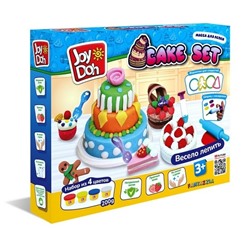 Масса для лепки, набор CAKE SET - ТОРТИКИ,  4 баночки с тестом  (4 х 50г.)