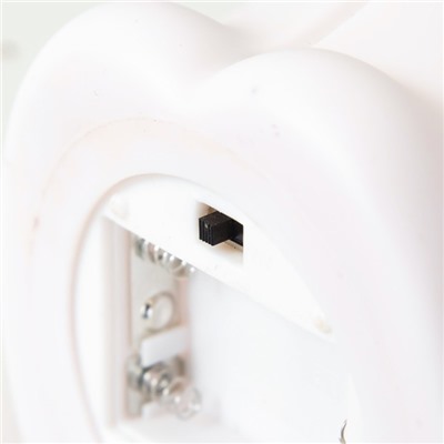 Ночник "Мишка с бантом" LED от батареек 3хААА белый 9,5х13х17,5 см