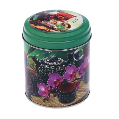 Банка для сыпучих продуктов «Чайная церемония», 800 мл, 9,9×11 см, круглая, цвет и рисунок МИКС