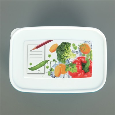 Контейнер для замораживания и хранения продуктов phibo «Кристалл», 1,3 л, с декором, цвет МИКС