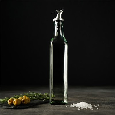 Бутыль стеклянная для соусов и масла Доляна «Классик», 500 мл, h=29 см