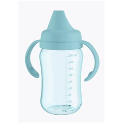 Бутылочка поильник-непроливайка с пластиковым носиком, blue (270 ml)