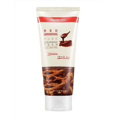 FARMSTAY - ПЕНКА ДЛЯ ЛИЦА RED GINSENG PURE CLEANSING FOAM, 180 ML