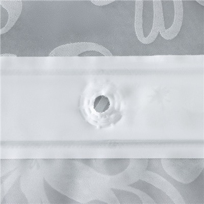 Штора для ванной Доляна «Ажур», 180×180 см, EVA, цвет белый