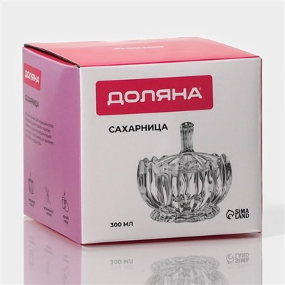 Сахарница стеклянная Доляна «Любава», 250 мл, 10×10,5 см