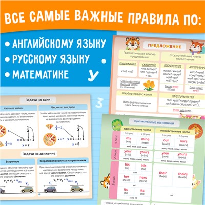 Набор «Обучающие плакаты для начальной школы», 3 шт.