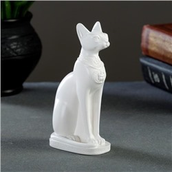 Фигура "Кошка египетская" белая, 8х13х5см