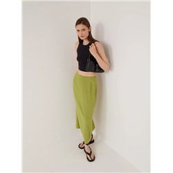 Юбка а-силуэта  цвет: Оливковый S1004/iritis | купить в интернет-магазине женской одежды EMKA