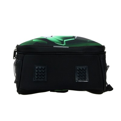 Рюкзак каркасный Probag "Футбол" 38 х 30 х 16 см, эргономичная спинка, чёрный, зеленый