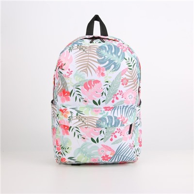 Рюкзак, отдел на молнии, наружный карман, 2 боковых кармана, поясная сумка, цвет разноцветный, «Тропики»