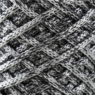 Шнур для вязания 35% хлопок,65% полипропилен 3 мм 85м/165±5 гр (Черный/белый)